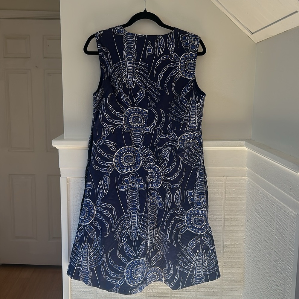 Tyler Boe Beautiful Blue Dress size 10 100% Cotton Natural Fibers - Picture 8 of 8